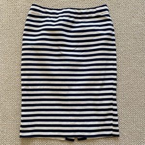 J Crew Linen Cotton Stripe Skirt